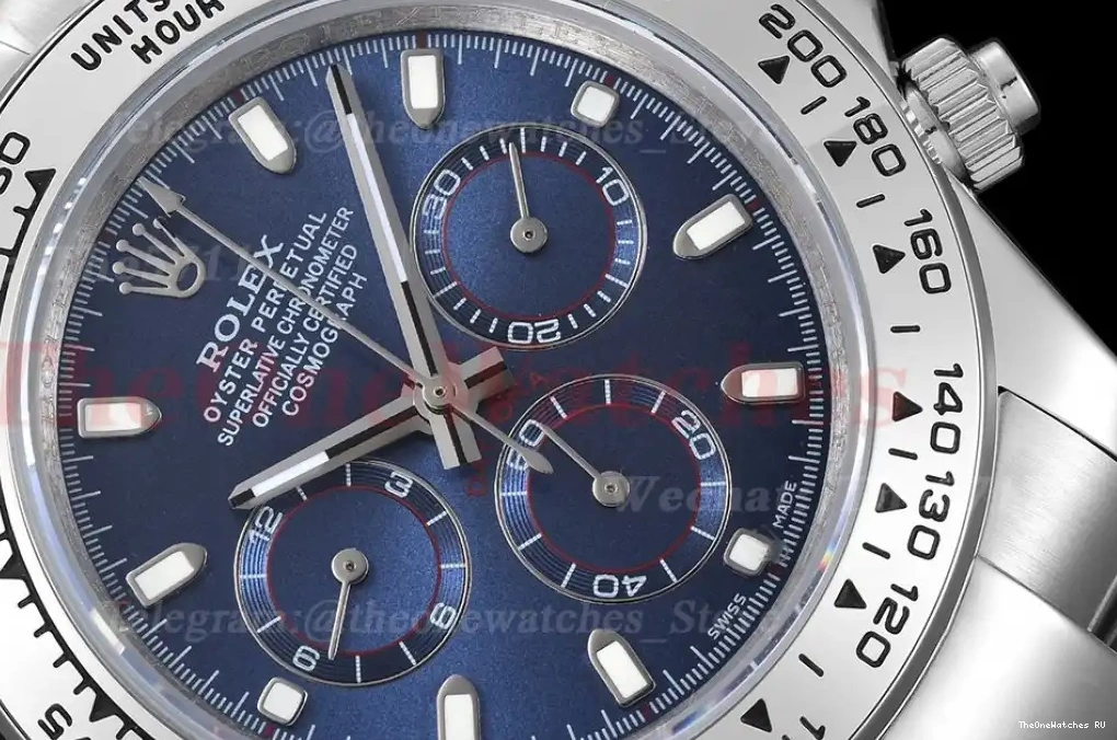 A3836 SS Stk SS Daytona Blue 40mm GDF 0405